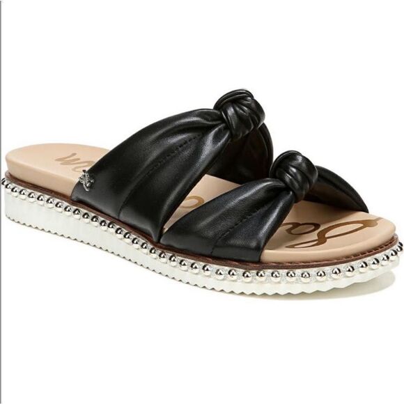 - Sam Edelman alyce knotted strap studded slide Leather sandal size 5 NWT - Picture 9 of 12